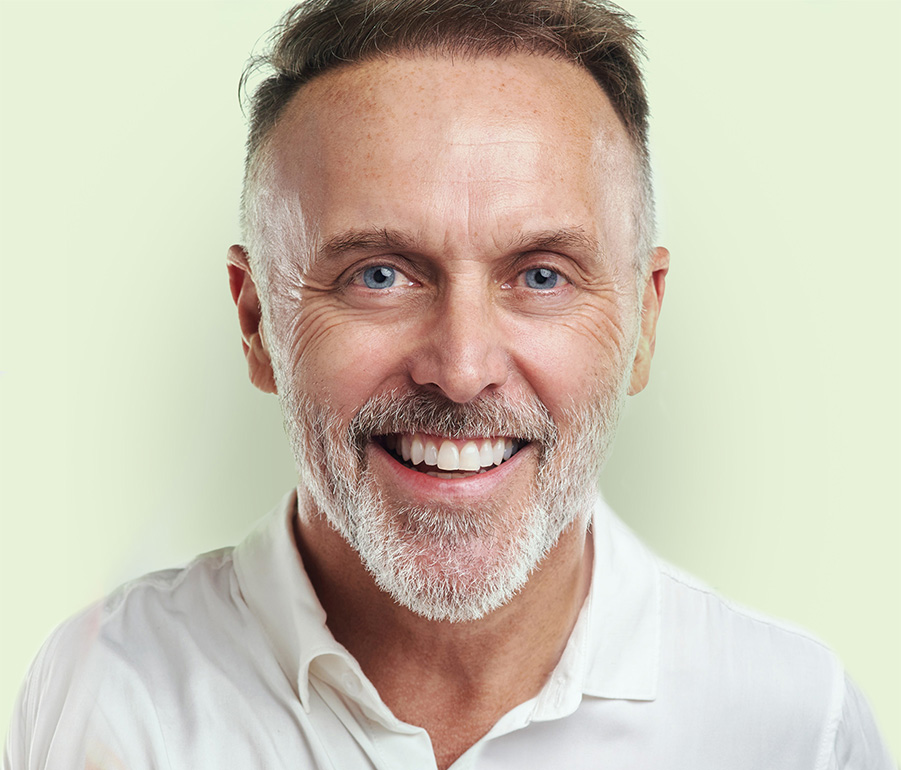 Smiling dental patient